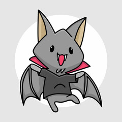 Cute bat cartoon design