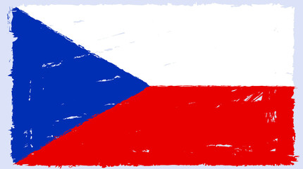Czech flag in sketch style