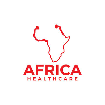 Africa health care and medical logo design