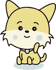 Cartoon style cute dog. Colorful illustrations for all kinds of designs. isolated on a white background