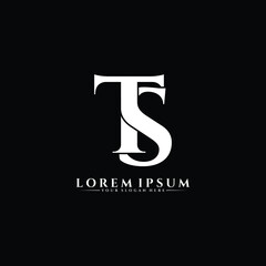 Letter TS luxury logo design vector