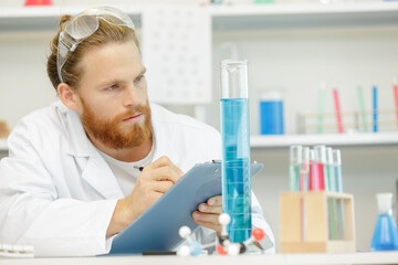 close up of a scientist in lab uniform