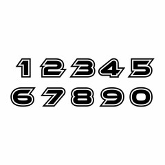 Racing number logo design with frame