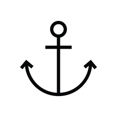 Marine anchor vector icon symbol design