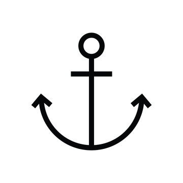 Marine anchor vector icon symbol design
