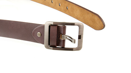 Isolated belt buckle on white background