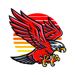 Flying Eagle Mascot Illustration