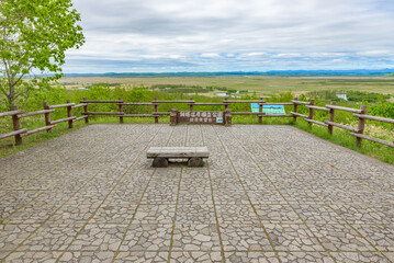 Landscape of the Kushiro Shitsugen (Kushiro Marsh) National Park in  Hokkaido Circuit Prefecture, Japan.