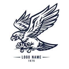 Flying Eagle Mascot Illustration