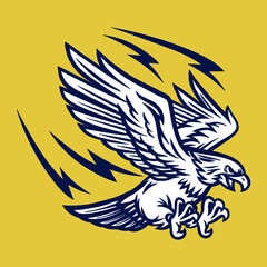 Flying Eagle Mascot Illustration