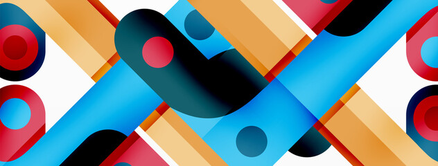 Colorful dynamic stripe composition. Lines geometric creative abstract background for wallpaper, banner or landing