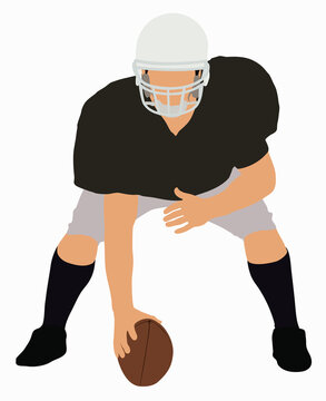 american football player with ball, position, footballer