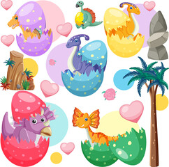 Cute dinosaur seamless pattern
