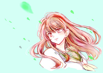 前を向く女子学生