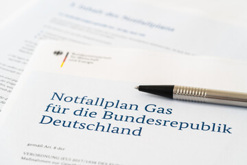 Notfallplan Gas - obrazy, fototapety, plakaty