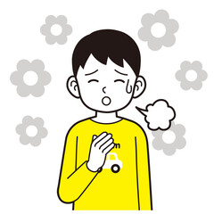 安心した男の子