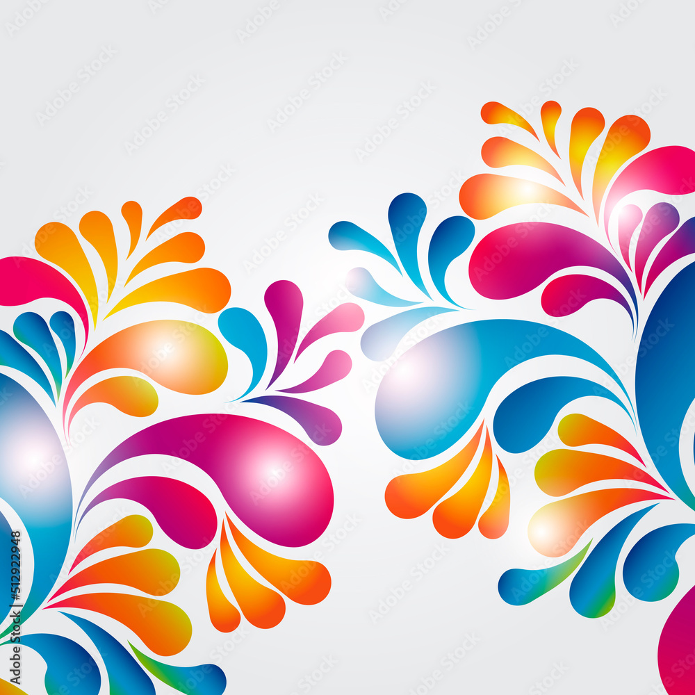 Poster Abstract background composition with arch drops.