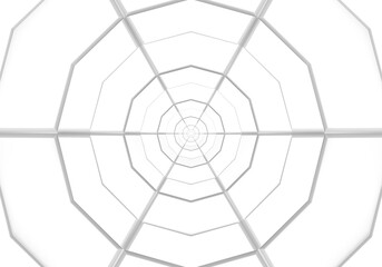 Obraz premium 3d rendering. modern White hexagonal shape plate design wall background.