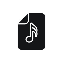 Music file icon design. vector illustration