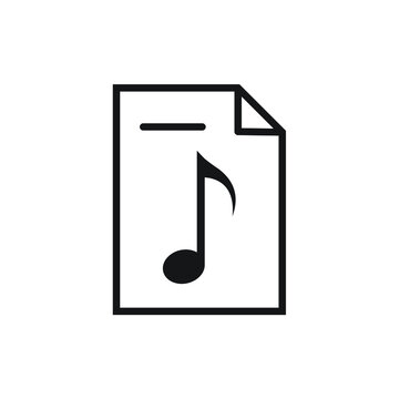 Music file icon design. vector illustration