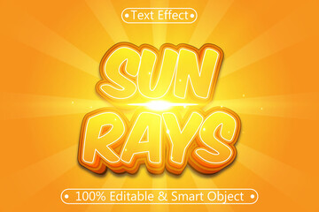 Sun Rays editable 3 dimension emboss Modern style
