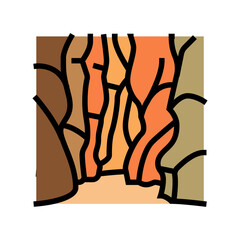 antelope canyon color icon vector. antelope canyon sign. isolated symbol illustration