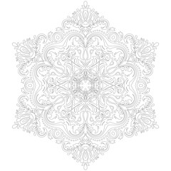 Elegant vintage light silver vector ornament in classic style. Abstract traditional ornament with oriental elements. Classic vintage pattern