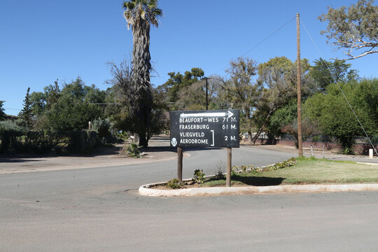 Road sign in Loxton, South Africa
