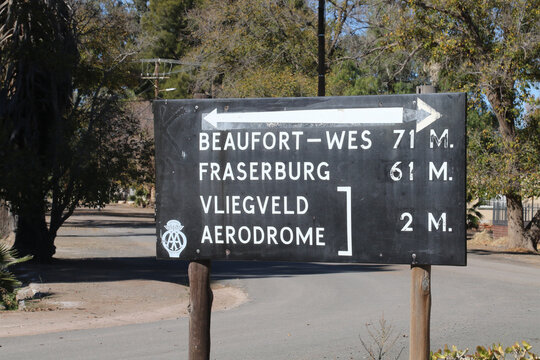 Road sign in Loxton, South Africa