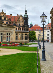 Street view in the center of Dresden