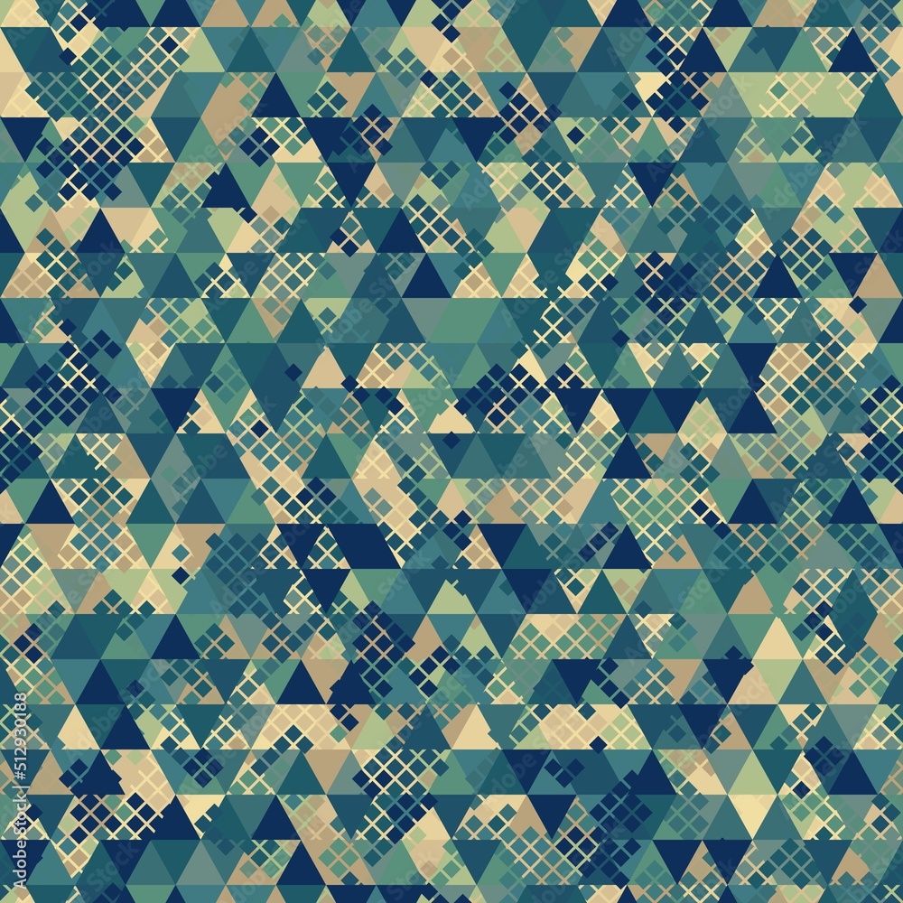 Canvas Prints vector trendy low poly seamless pattern. camouflage polygonal background
