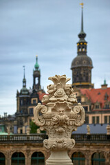 Fototapeta na wymiar Fragmental view in Zwinger complex, Dresden