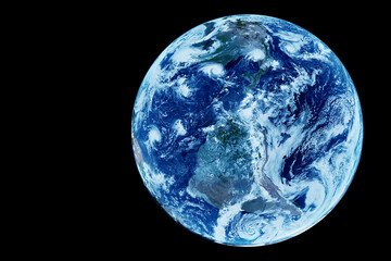 Planet Earth on a dark background. Elements of this image furnished by NASA