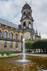 Fototapeta premium Walking along Bruhl terrace, Dresden