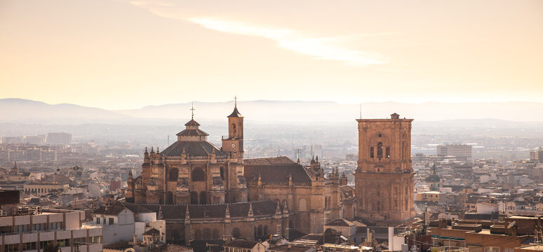 Granada City landscape panoramic view