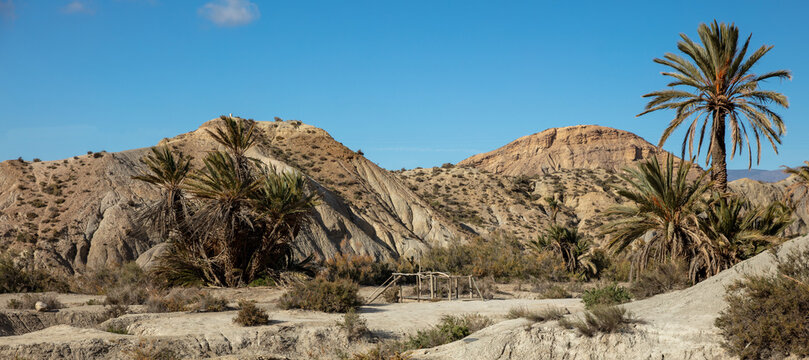 Tabernas desert near Almeria- Andalusia region in Spain