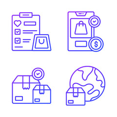 Shopping and E-commerce, Simple vector illustration.