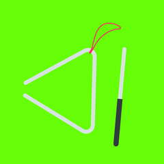 Triangle. Musical percussion instrument, illustration, vector