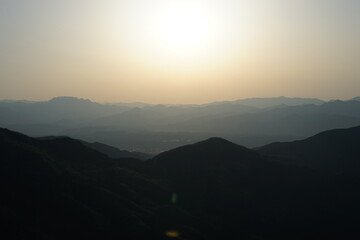 Fototapeta premium sunset in the mountains