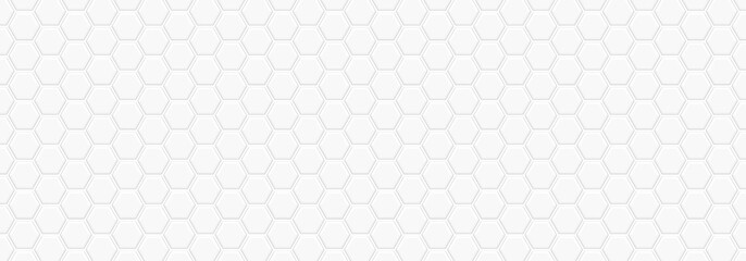 Embossed hexagon. Abstract honeycomb. Abstract tortoiseshell. Abstract football. Light grey background