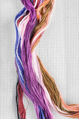 Colorful embroidery thread - obrazy, fototapety, plakaty