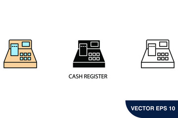 cash register icons  symbol vector elements for infographic web