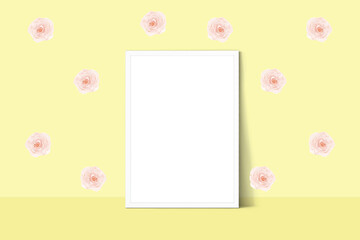 frame with flowers