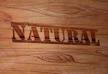 Natural Stamp on a Wooden Surface