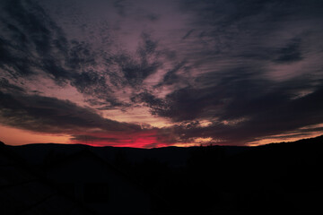 Surreal sunset in Usti nad Labem