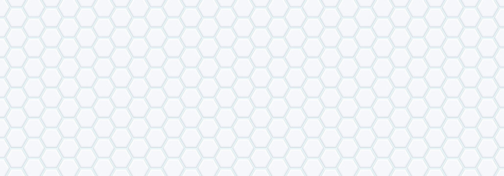 embossed light grey hexagon on light blue background. abstract honeycomb. abstract tortoiseshell