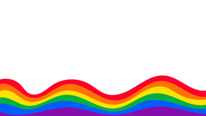Fluid wavy nature rainbow colorful background design. Happy LGBT pride month theme vector template. 