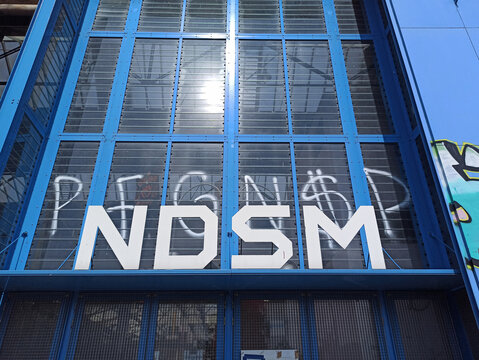 Detail from NDSM Cultural center in Amsterdam, The Netherlands. This former shipyard existed until 1984 and then become an cultural hotspot.