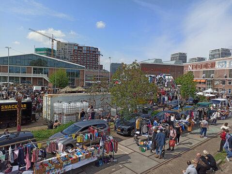 IJ-Hallen flea market in Amsterdam, The Netherlands. It is the biggest and most unique flea market in Europe.