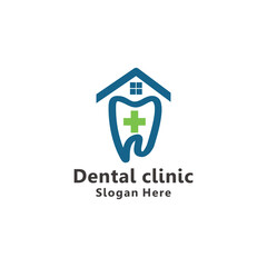 Dental clinic logo design icon template